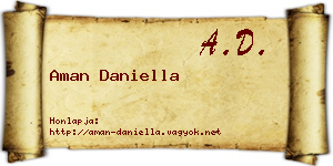 Aman Daniella névjegykártya